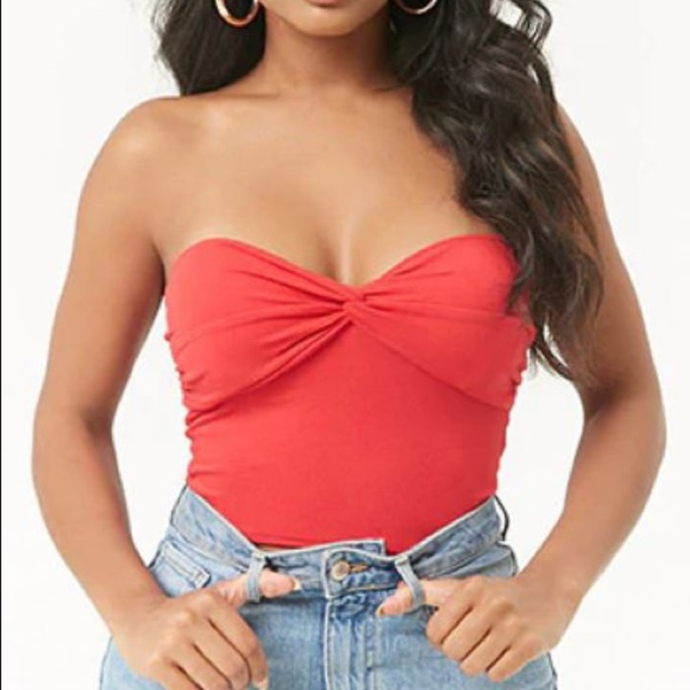 Ambiance Apparel Red Tube Top